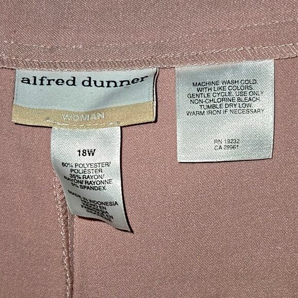 NWT Alfred Dunner Pink Stretch Pants | Size 18WP 0187 - Picture 7 of 8